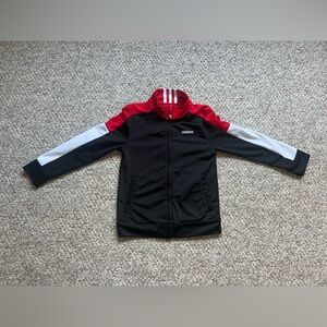adidas Kids Black, Red & White Sport Zip Jacket/shirt